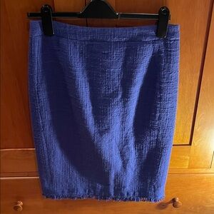 Blue Textured Pencil Skirt - Brand: